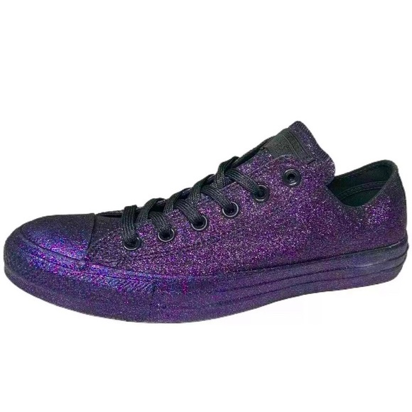 Converse Shoes - Converse purple glitter sneakers